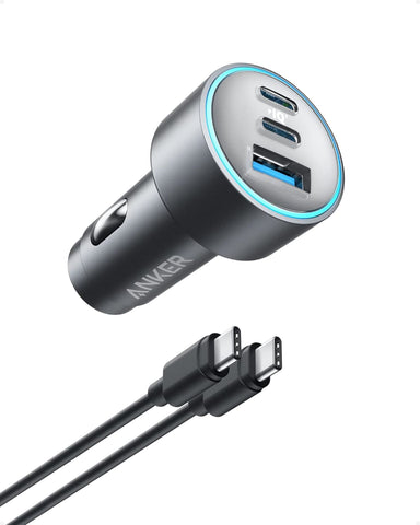 Anker 535 USB-C Car Charger, 67W 3-Port Compact Fast Charger With USB-C to C Cable Car Charger Anker