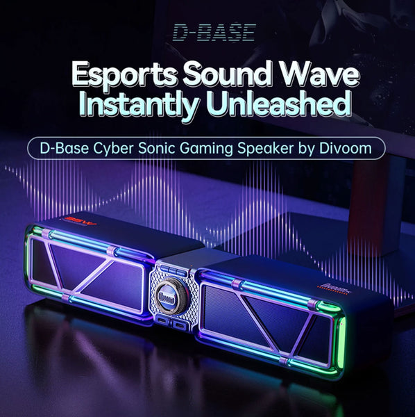 Divoom D-base Gaming Desktop 35W Speaker With Customizable RGB Lighting Effects