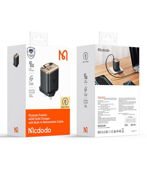 Mcdodo 427 FreeGo 40W with 65cm Retractable Cable GaN