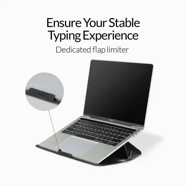 MOFT Laptop Sleeve Case Laptop Stand for 15-16 inch Laptop, Vegan Leather Laptop Bag with Expandable Storage, Adjustable Angles, Compatible with