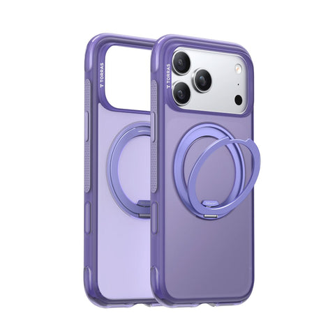Torras Ostand O3 Air Case for iPhone 17 Series With 360 Magnetic Stand iPhone Cases Torras Iphone 17 Pro Violet Purple