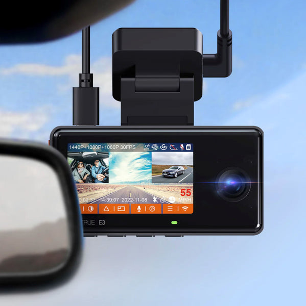 Vantrue E3 Dash Cam 3CH Front Rear Indoor Dash Cam Built