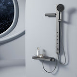 Xiaomi Little Whale Shower Set Hot and Cold Waterfall-Style Shoulder Spray, Stepless Lifting Rod, Large Storage Table, Built-In Filter Water Shower Xiaomi