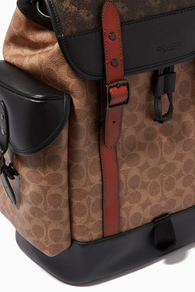coach hitch backpack with horse and carriage Coach Hitch Backpack in Signature Canvas with Horse & Carriage Print