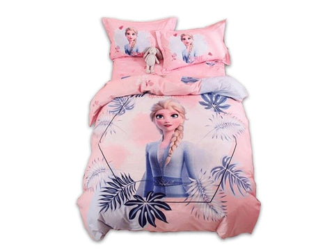 Disney Frozen Elsa Collection Pink Bedding Set with Duvet Cover Bed Sheet Bed Sheet Disney 