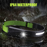 Furper Headlamp with All Perspectives Induction 230° Illumination, 350 Lumens, Weatherproof Type C Rechargeable Head Lamp for Running Camping Hiking Fishing, Sensor Outdoor Headlight USB Headlamp Furper.com