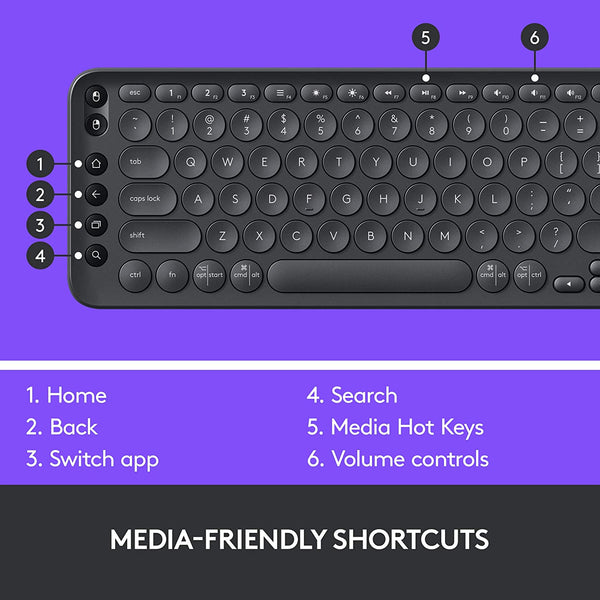 Logi K600 TV KEYBOARD SMART TV TYPING AND NAVIGATION