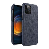 Melkco Genuine Leather Case for iPhone 12/12 Pro Luxury Business High-end Back Cover Cases Melkco Navy Blue 