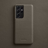 Melkco Samsung Galaxy S21 Ultra Genuine Leather Case Cases Melkco Elephant Grey 
