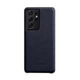 Melkco Samsung Galaxy S21 Ultra Genuine Leather Case Cases Melkco Navy Blue 