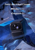 WANBO TT Auto Focus Netflix Certified Dolby Projector for Home | Native 1080P Full HD 4K HDR Linux OS | 650 ANSI | Dust Proof Engine | 5G Wifi, Bluetooth, 4D Keystone | Portable Home and Office Cinema Portable Home Cinema Wanbo