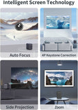 WANBO TT Auto Focus Netflix Certified Dolby Projector for Home | Native 1080P Full HD 4K HDR Linux OS | 650 ANSI | Dust Proof Engine | 5G Wifi, Bluetooth, 4D Keystone | Portable Home and Office Cinema Portable Home Cinema Wanbo