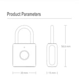 Xiaomi Uodi 360 Smart Biometric Fingerprint Padlock Xiaomi 