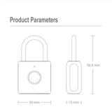 Xiaomi Uodi 360 Smart Biometric Fingerprint Padlock Xiaomi