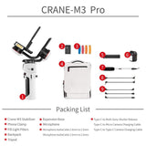 ZHIYUN Crane M3 and M3 Pro 3-Axis Gimbal Handheld Stabilizer for Mirrorless Compact Action Cameras Phone Smartphones iPhone Gimbal ZHIYUN CRANE-M3 PRO 