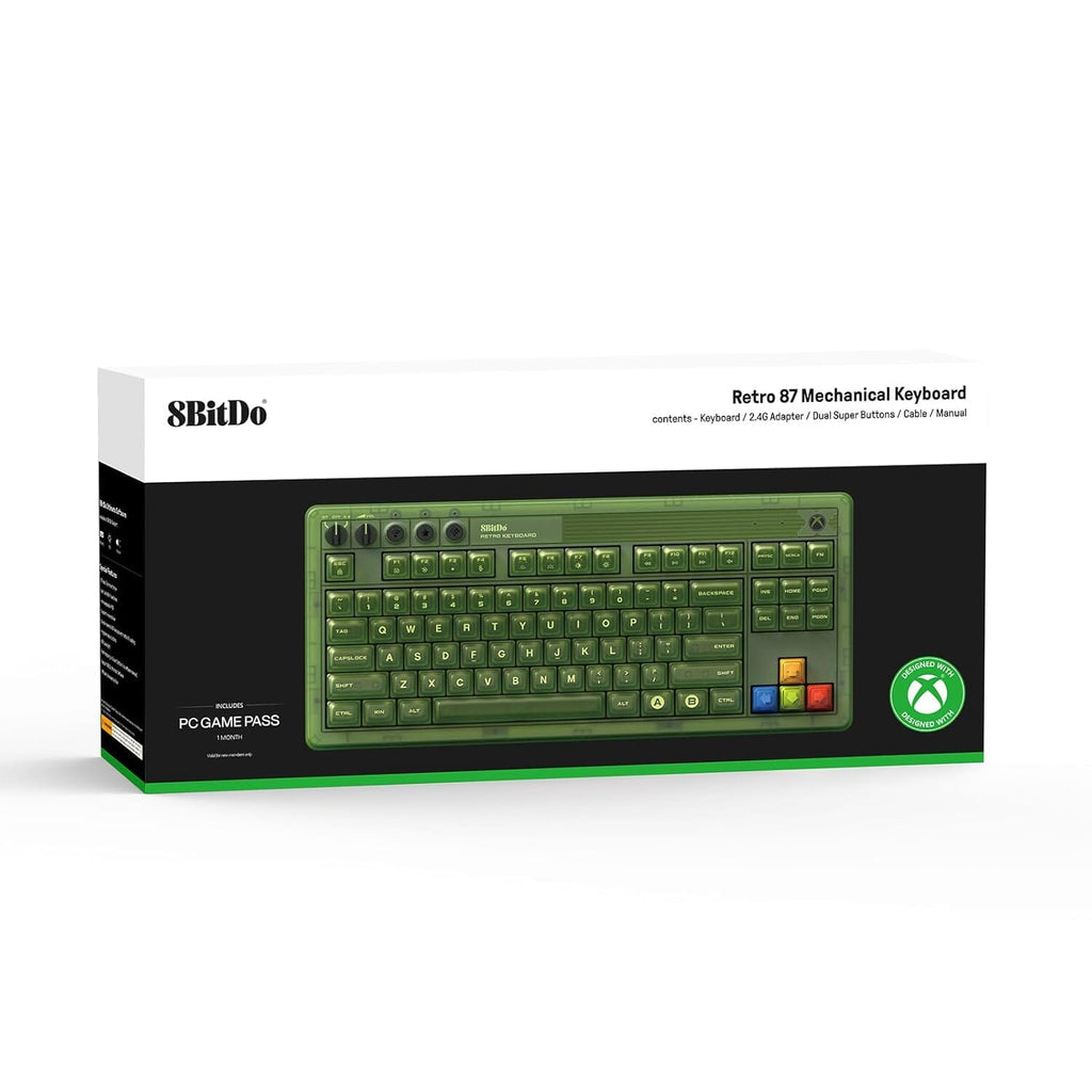 8BitDo Retro 87 Mechanical Keyboard with RGB Backlight Bluetooth/2.4G ...