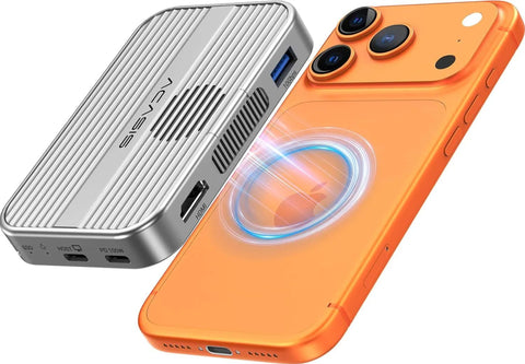 Acasis EC-1401 6-in-1 Active Cooling Fan USB-C 10Gbps M.2 NVMe SSD Magsafe Expansion Dock Portable SSD Acasis Gray 