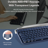 Actto B703 Wireless Bluetooth Keyboard Retro Typewriter Mechanical Gateron Outemu Switch iPad Keyboard With Holder Bluetooth Keyboard ACTTO 