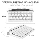 Actto B703 Wireless Bluetooth Keyboard Retro Typewriter Mechanical Gateron Outemu Switch iPad Keyboard With Holder Bluetooth Keyboard ACTTO 