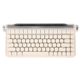 Actto B703 Wireless Bluetooth Keyboard Retro Typewriter Mechanical Gateron Outemu Switch iPad Keyboard With Holder Bluetooth Keyboard ACTTO Ivory 