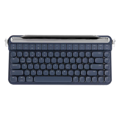 Actto B703 Wireless Bluetooth Keyboard Retro Typewriter Mechanical Gateron Outemu Switch iPad Keyboard With Holder Bluetooth Keyboard ACTTO Navy 