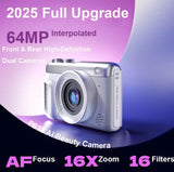 Aigo P618 64MP Kids Digital Camera with 4K Video 16X Zoom Dual AI Beauty 16 Filters Retro Style Digital Camera Aigo 