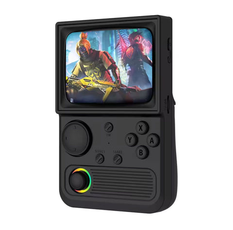 AISLPC R36T Retro Handheld Game Console, EmuELEC/Linux System, 3.5 inIPS Screen 18000+ Classic Games, Support WiFi, Networked Fighting Furper.com Black 64GB 