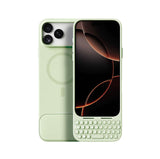Akko MetaKey Phone Case With Keyboard, 37 keys Mini Phone Keyboard PU TPU with Magnetic Support For Iphone 17 Pro Max Phone Case Akko Sage Green 
