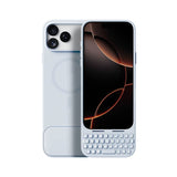 Akko MetaKey Phone Case With Keyboard, 37 keys Mini Phone Keyboard PU TPU with Magnetic Support For Iphone 17 Pro Max Phone Case Akko Sky Blue 