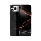 Akko MetaKey Phone Case With Keyboard, 37 keys Mini Phone Keyboard PU TPU with Magnetic Support For Iphone 17 Pro Max Phone Case Akko Space Black 