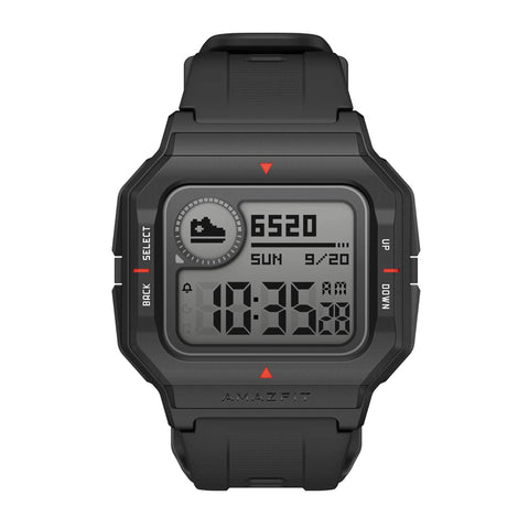 Amazfit Neo Smart Watch, Retro Design, 28-Day Battery Life, Always-on Display, 5ATM Water Resistant, Lightweight, 4 Physical Buttons, Heart Rate, Sleep Monitor Watches Amazfit Black 