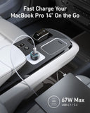 Anker 535 USB-C Car Charger, 67W 3-Port Compact Fast Charger With USB-C to C Cable Car Charger Anker 