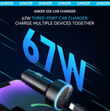 Anker Car Charger 335 USB-C 67W 3-Port Compact Fast Charger Car Charger Anker 