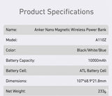 Anker Nano Smart Shield Magnetic Power Bank 10000mAh, 27W Power Bank Anker 