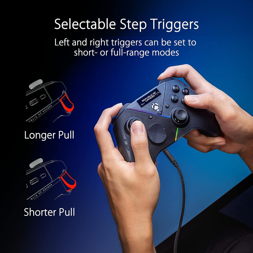 ASUS ROG Raikiri Pro OLED Display, tri-Mode connectivity, remappable ...