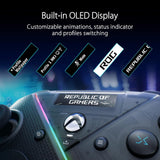 ASUS ROG Raikiri Pro OLED Display, tri-Mode connectivity, remappable Buttons&triggers, 4 Rear Buttons, Step&Linear triggers, Adjustable Joystick Sensitivity, 3.5mm Jack with ESS DAC, for PC and Xbox Gaming Controller Asus 