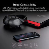 ASUS ROG Strix Go BT Gaming Headset Bluetooth® Qualcomm® aptX™ Adaptive Audio Technology, Active Noise Cancellation Technology, ASUS AI Noise-Canceling Microphone, Low-latency Performance Headset Asus 