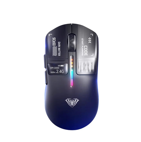 AULA SC650 Wireless Tri-Mode Gaming Mouse With a Smart Display Screen Gaming Mouse AULA Black 