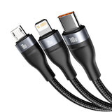 Baseus 3 in 1 USB / USB Type C - USB Type C / Lightning / Micro USB Cable (5 A - 100 W / 20 W / 18 W) 1.2 m Power Delivery Quick Charge USB Cable Baseus 