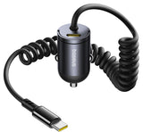Baseus Tiny Star Mini Car Charger USB-C + USB-C Cable 30W Black Car Charger Baseus 