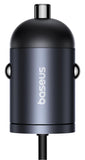 Baseus Tiny Star Mini Car Charger USB-C + USB-C Cable 30W Black Car Charger Baseus 