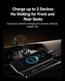 Baseus Tiny Star Mini Car Charger USB-C + USB-C Cable 30W Black Car Charger Baseus 