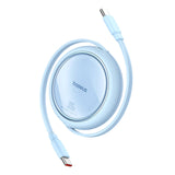 Baseus USB C to USB C Cable, 100W Retractable USB C 5A Fast Charging Cable, 4-Stage Length Preset USB Type C Charger Cord Charging and Data Cable Baseus 