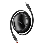 Baseus USB C to USB C Cable, 100W Retractable USB C 5A Fast Charging Cable, 4-Stage Length Preset USB Type C Charger Cord Charging and Data Cable Baseus Black 