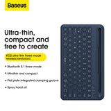 Baseus Wireless Keyboard for iPad K02 Ultrathin 3-Mode 10,000mAh Battery Recharging 78-Key Mini Portable Bluetooth 5.1 Keyboard Wireless keyboard Baseus 