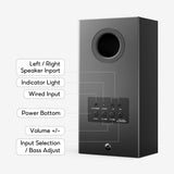 BINNIFA Wireless Soundbar 3D Desktop Speakers Set Subwoofer Deep Bass Bluetooth 5.0 & AUX Wooden Structure Desktop Speakers BINNIFA 