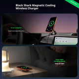 BLACK SHARK 25W MAX Magnetic Wireless Charger 2-IN-1 Mobile Phone Cooler AI Temperature Control Radiator Cooling Fan Black Shark 