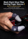 BLACK SHARK Gaming Finger Sleeves Ultra-Thin & Sweatproof Silver Fiber Thumb Sleeves Thumbs Finger Sleeve for Pubg Black Shark 