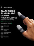 BLACK SHARK Gaming Finger Sleeves Ultra-Thin & Sweatproof Silver Fiber Thumb Sleeves Thumbs Finger Sleeve for Pubg Black Shark 