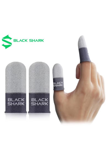 BLACK SHARK Gaming Finger Sleeves Ultra-Thin & Sweatproof Silver Fiber Thumb Sleeves Thumbs Finger Sleeve for Pubg Black Shark Pack of 2 